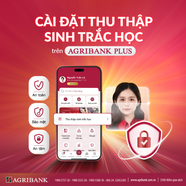 Hướng dẫn cập nhật dữ liệu sinh trắc học từ thẻ CCCD gắn chip trên Agribank Plus