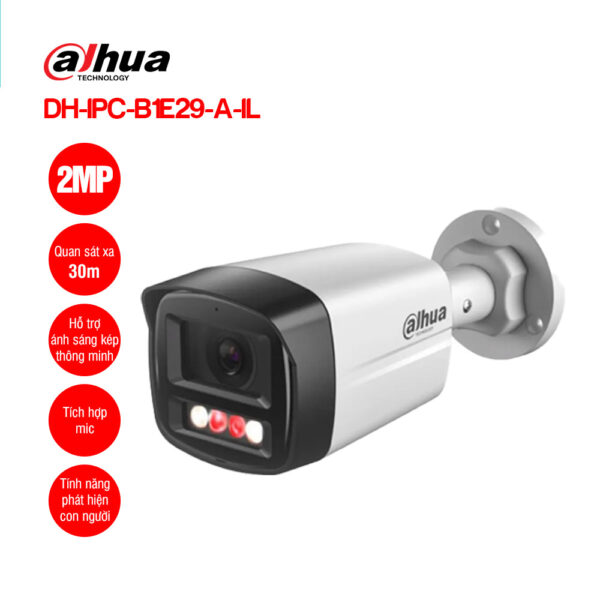 Camera IP Dahua DH-IPC-B1E29-A-IL 2MP Full Color Ánh Sáng Kép