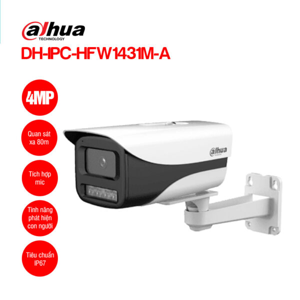 Camera IP Dahua DH-IPC-HFW1431M-A 4MP Hồng Ngoại Thân Trụ
