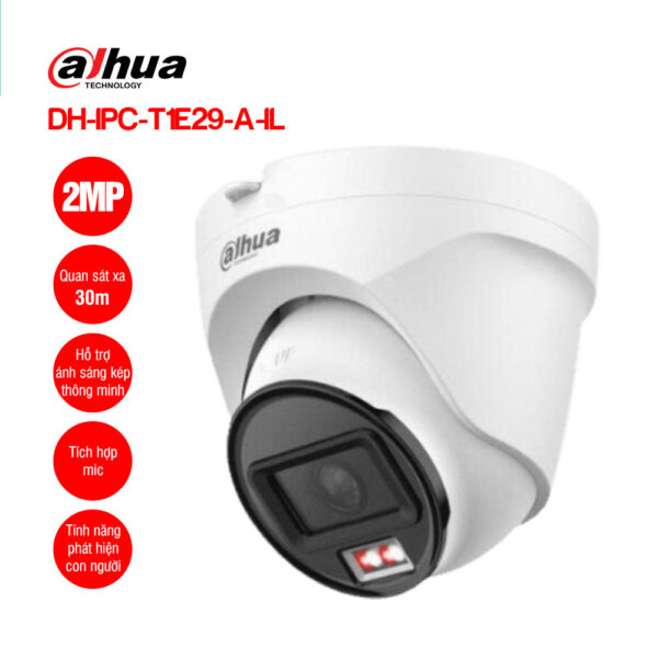 Camera IP Dahua DH-IPC-T1E29-A-IL 2MP Full Color Ánh Sáng Kép
