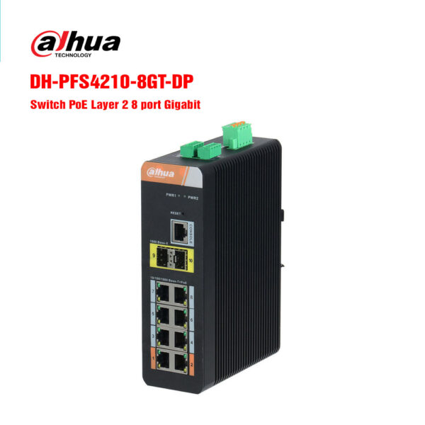 Switch PoE 8 cổng Gigabit Dahua DH-PFS4210-8GT-DP chính hãng
