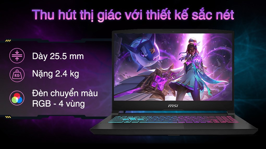 MSI Katana 15 B14WEK – i7-14650HX | RTX 5050 | 32GB | 512GB | 15.6″ QHD 165Hz
