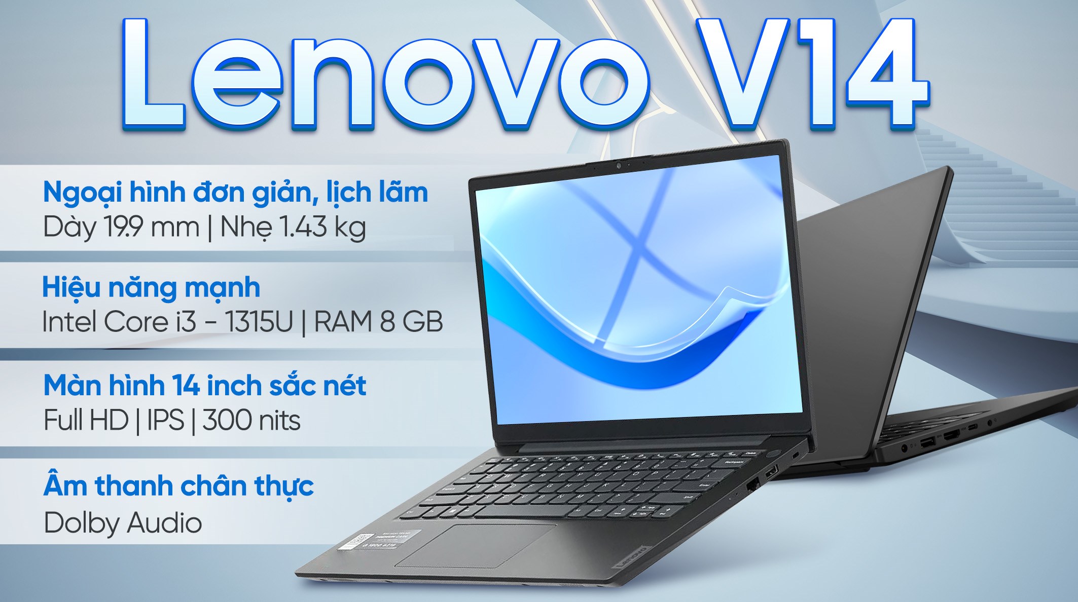 Lenovo V14 G4 IRU – i3-1315U | 8GB | 512GB | 14″ FHD | Giá tốt