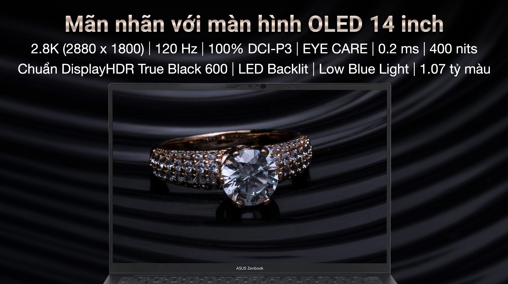 Laptop ASUS UM3406KA Ryzen AI7 350 – 16GB RAM – 512GB SSD – OLED 14″ 3K 120Hz