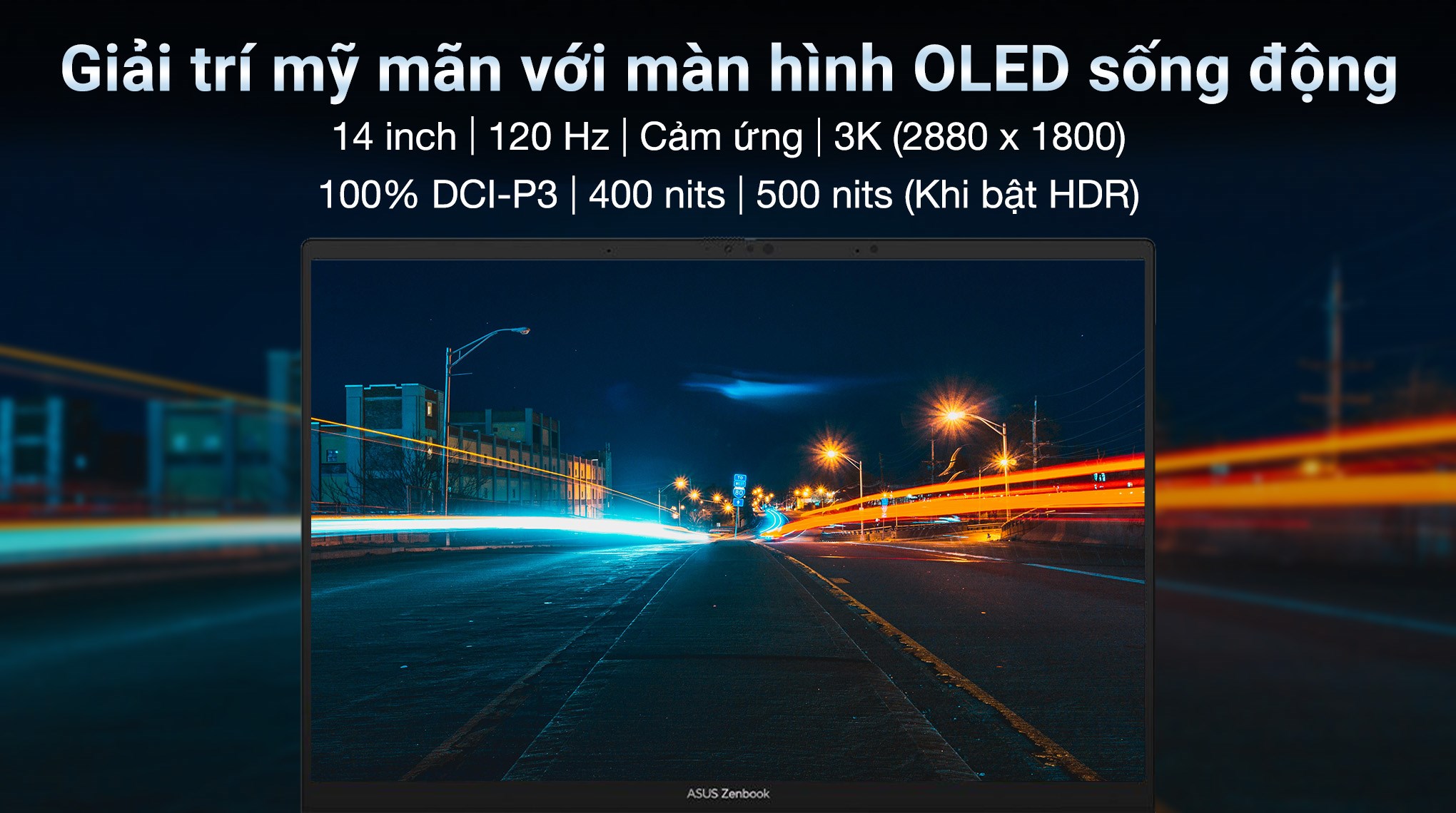 Laptop ASUS UX3405C UX3405CA – 14″ 3K OLED, 32GB RAM, 1TB SSD, Touch, WiFi7, Bút, Xanh