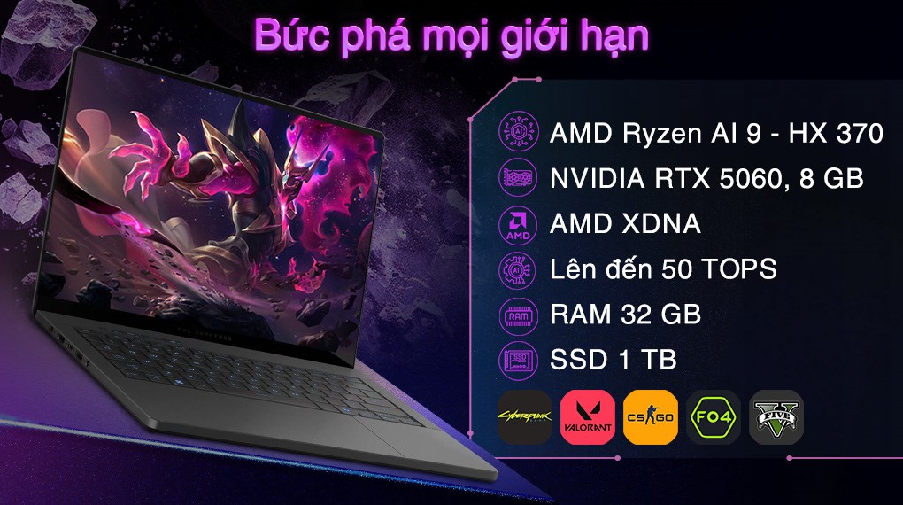 ASUS ROG Zephyrus G14 GA403WM – Ryzen AI 9 HX 370 | RTX 5060 | 32GB | 1TB | 14″ 3K OLED 120Hz