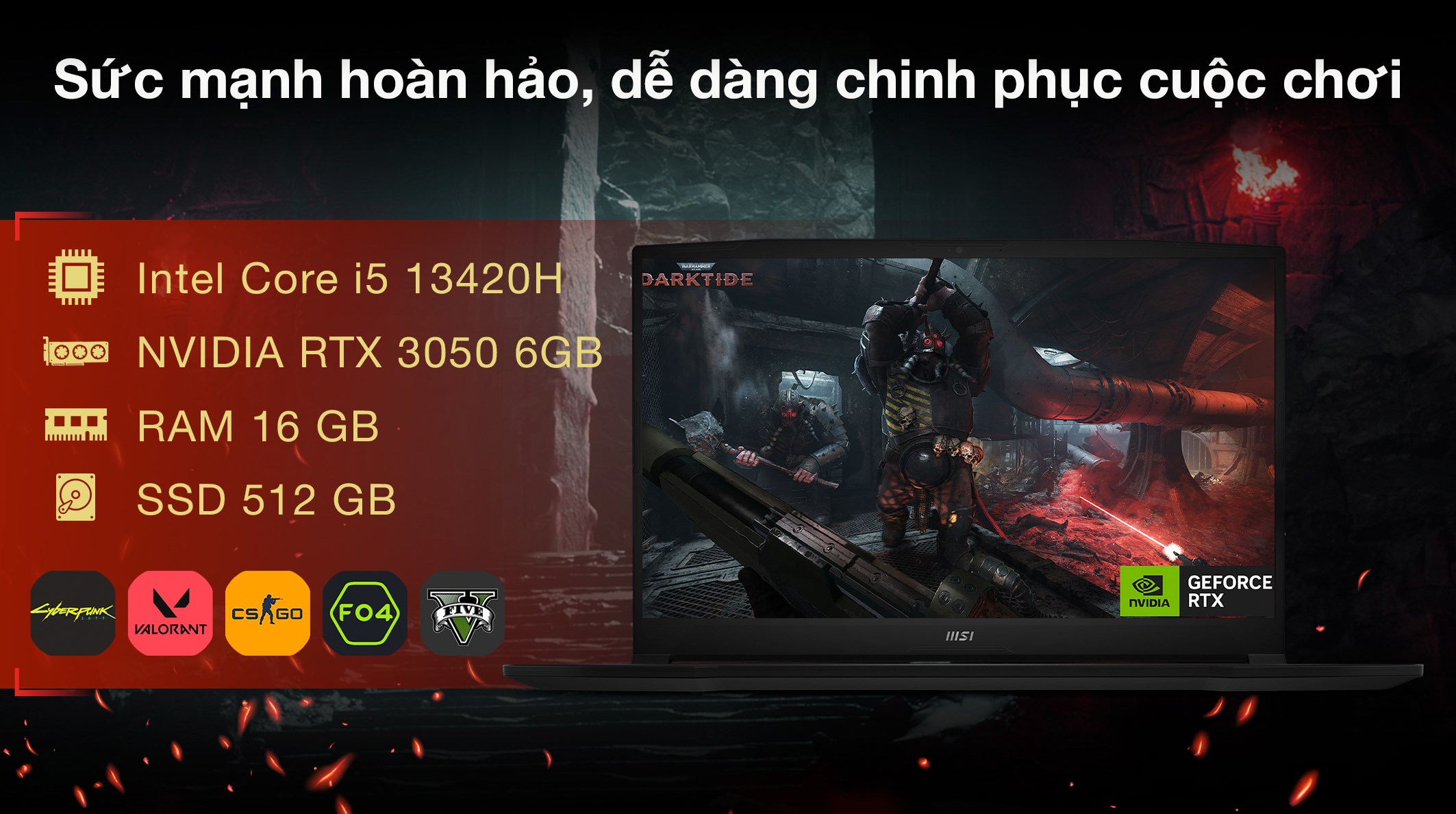 MSI Katana 15 B13UDXK – i5-13420H | RTX 3050 | 8GB | 1TB | 15.6″ 144Hz