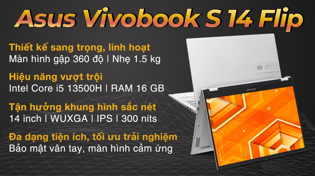 ASUS Vivobook Flip 14 TP3402 i5-13420H RAM 16GB SSD 512GB 14