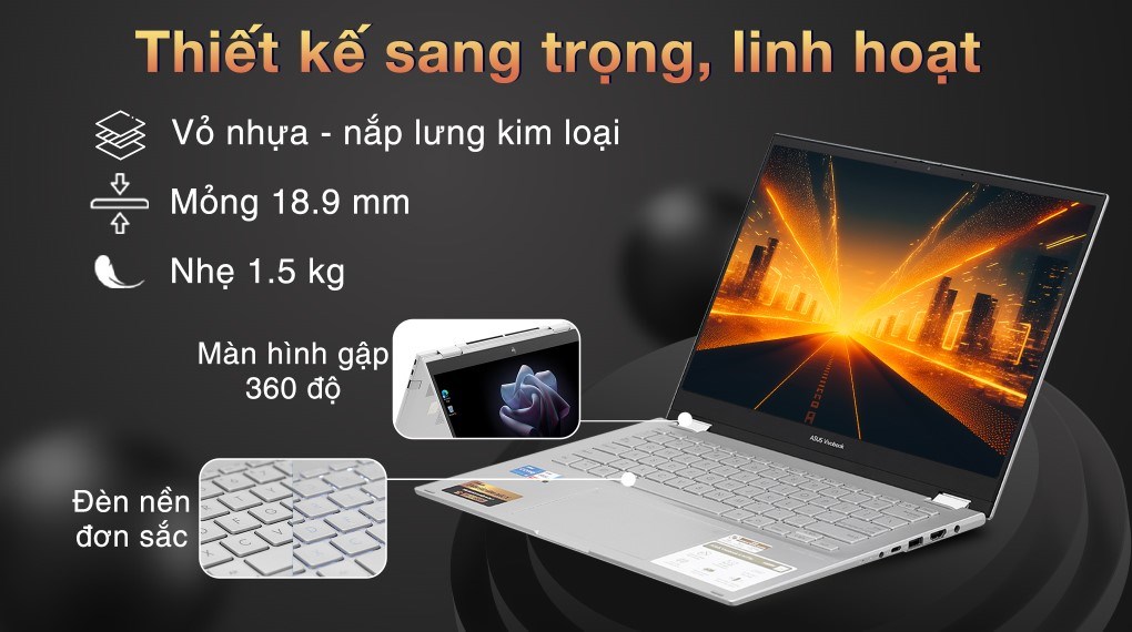 ASUS Vivobook Flip 14 TP3402 i5-13420H RAM 16GB SSD 512GB 14