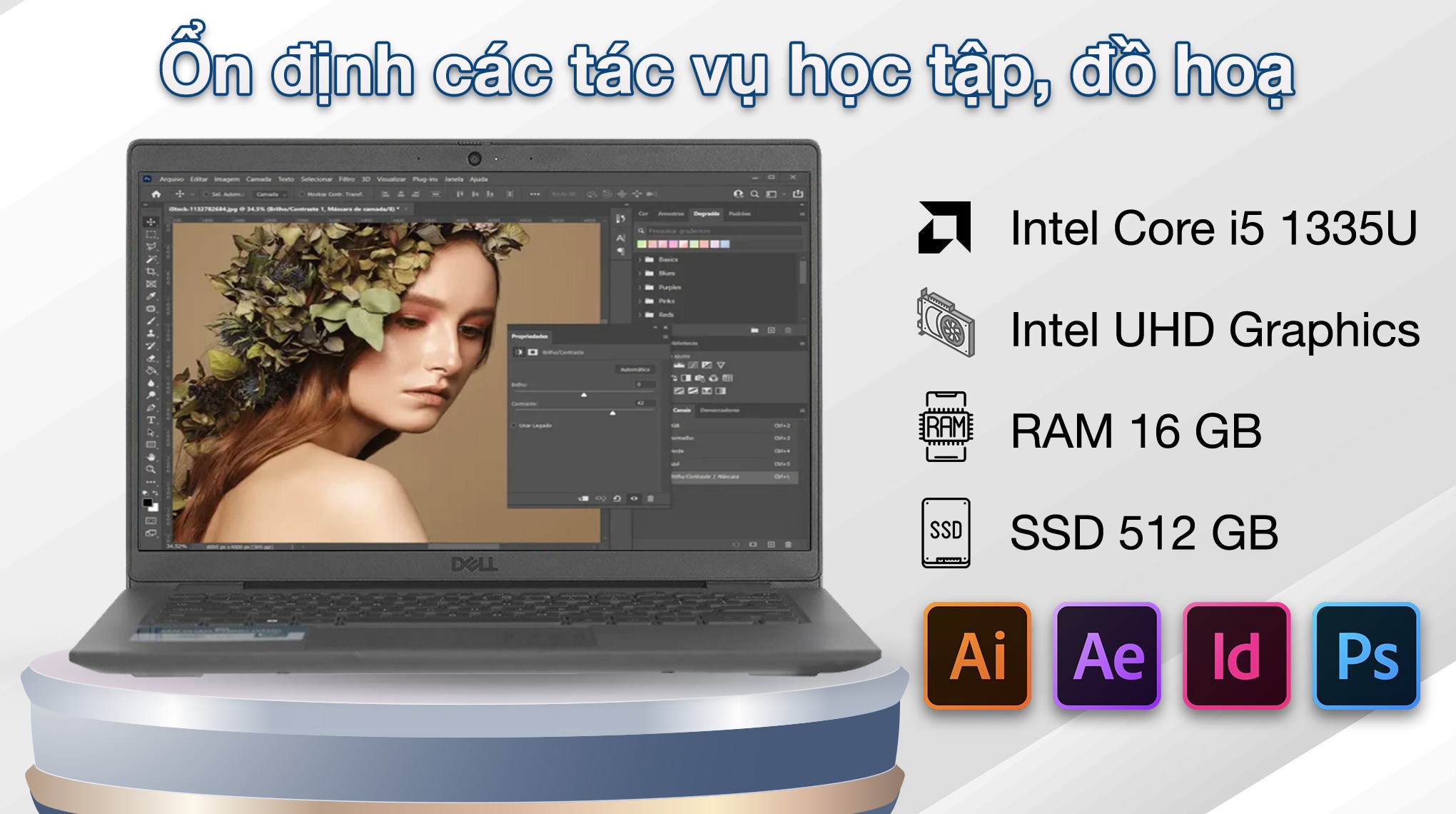 Laptop Dell Latitude 3450 - L3450-1335U-16512W (i5 1335U, 16GB, 512GB, Full HD, Win11)