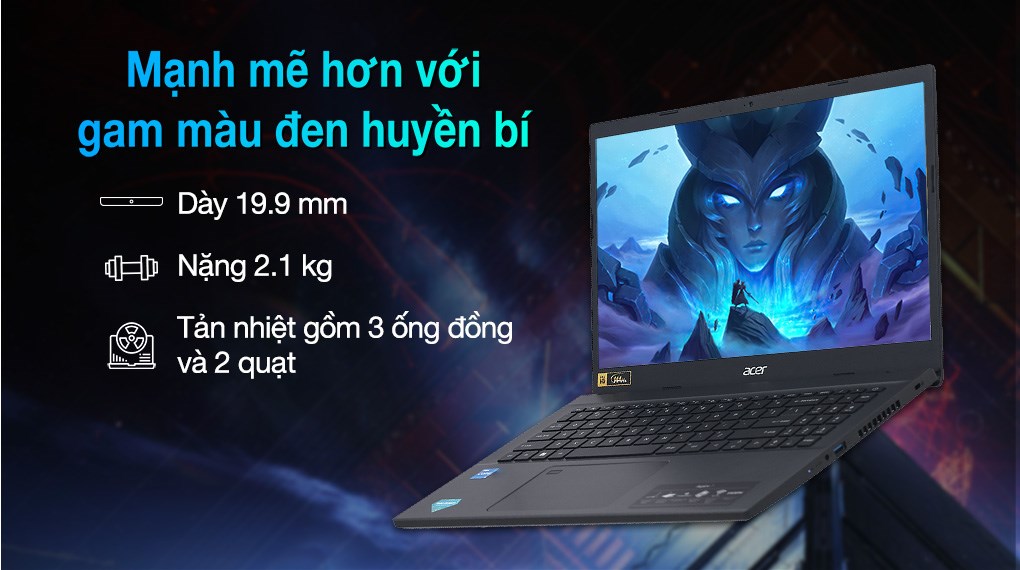 Laptop Acer Aspire 7 A715-76-53PJ NH.QGESV.007 (Intel Core i5-12450H | 16GB | 512GB | Intel UHD | 15.6 inch FHD | Win 11 | Đen)