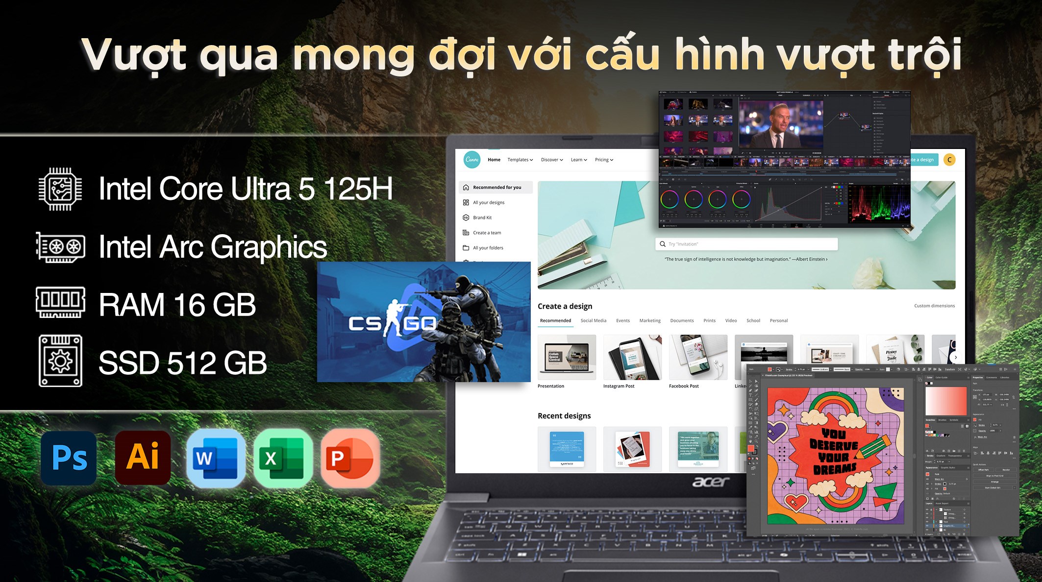 Acer Aspire AI A16-71M – AI PC | 16″ | Mỏng nhẹ | Win 11