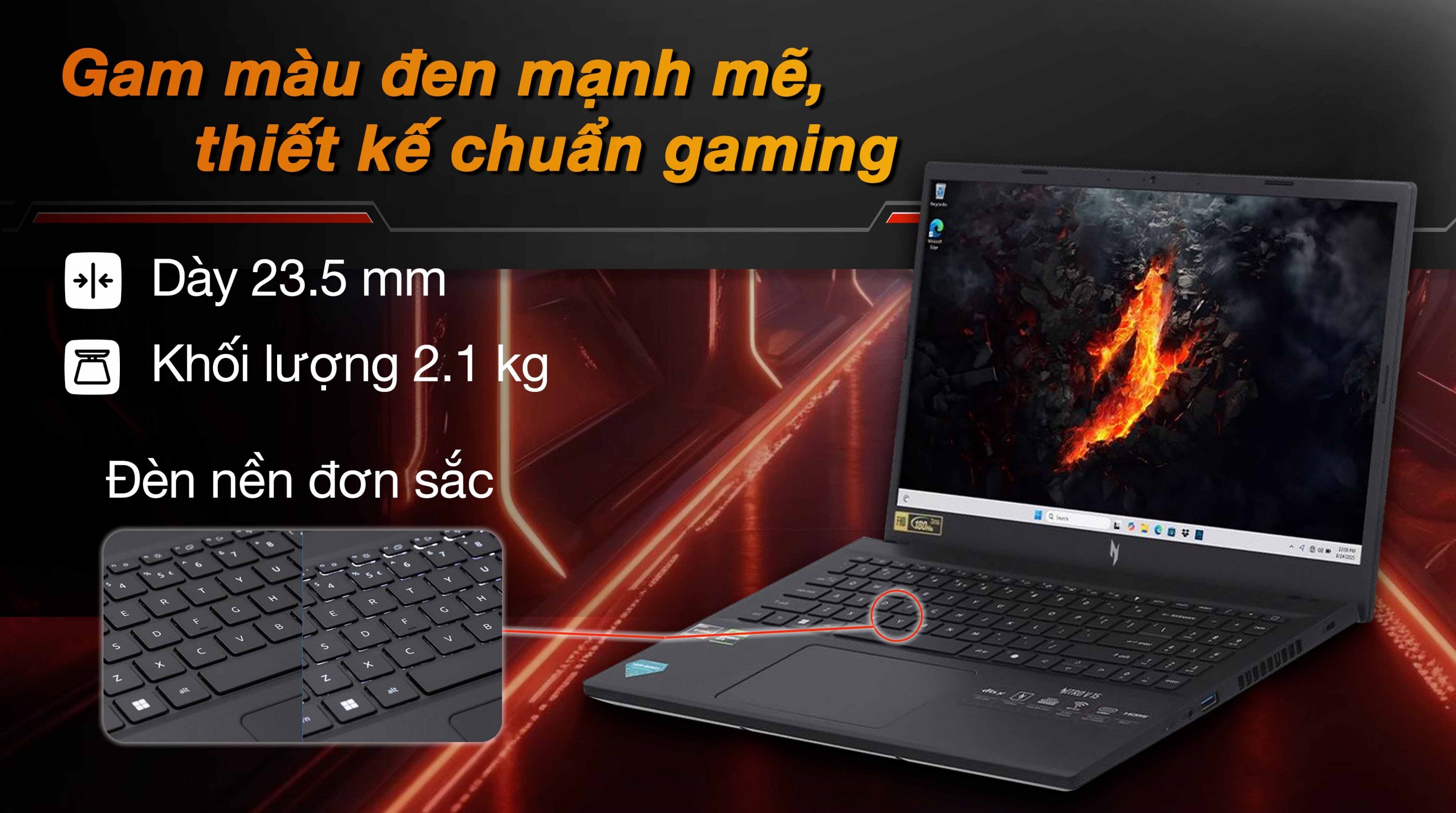 Acer Nitro V 15 ANV15-41 – Ryzen 7 | RTX 4050 | 15.6″ FHD 144Hz | Win 11
