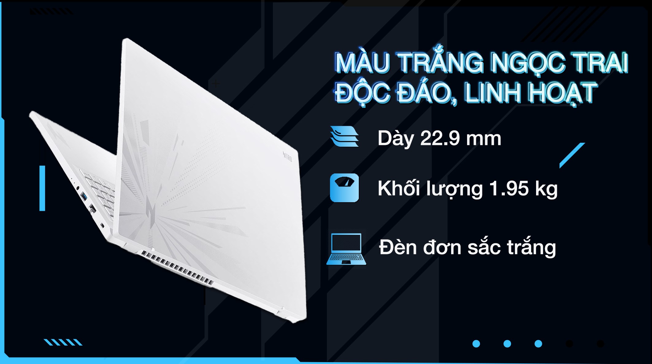 Laptop Gaming Acer Gaming Nitro Lite 16 NL16‑71G‑71UJ (Core i7‑13620H/16GB/512GB/RTX 4050/16