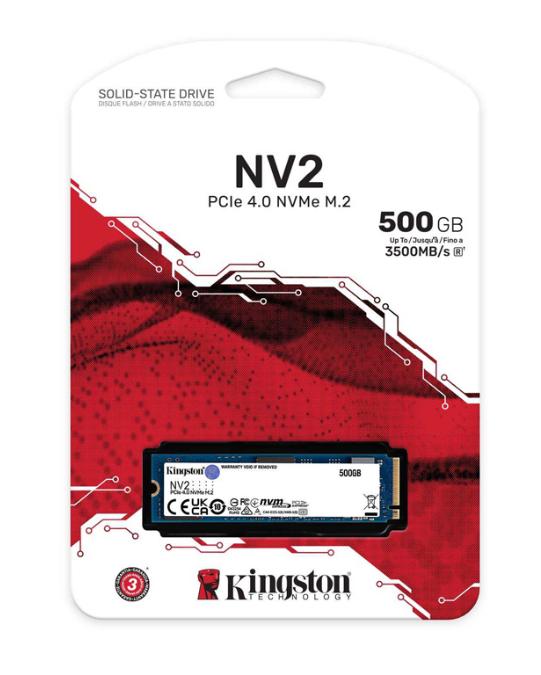 SSD Kingston NV2 500Gb (NVMe PCIe/ Gen4x4 M2.2280)