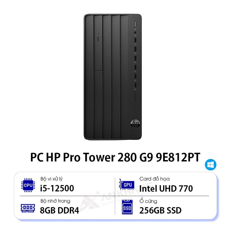 PC HP Pro Tower 280 G9 9E812PT (i5 12500/ 8GB/ 256Gb SSD/ Wifi + BT/ Key/ Mouse/ Win11/ 1Y