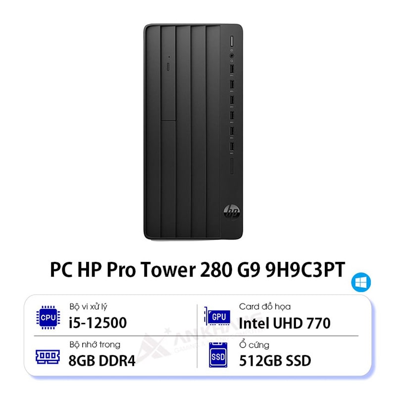 PC HP Pro Tower 280 G9 9H9C3PT (i5 12500/ 8GB/ 512GB SSD/ Wifi + BT/ Key/ Mouse/ Win11/ 1Y