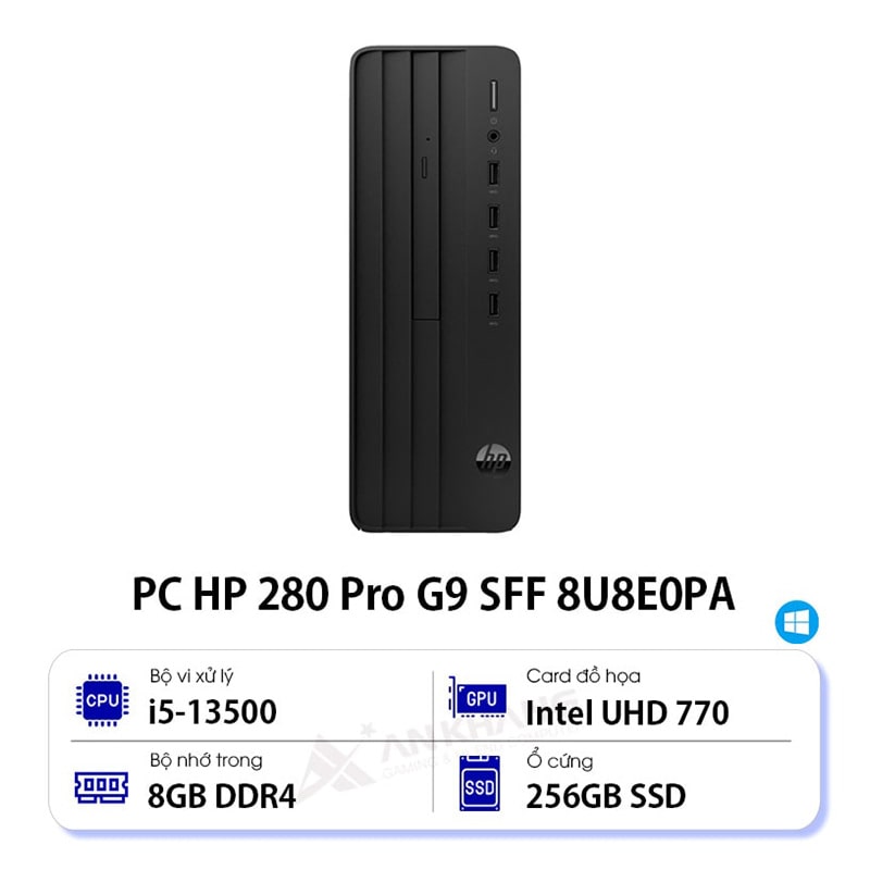 PC HP 280 Pro G9 SFF 8U8E0PA (i5-13500/ 8GB/ 256Gb SSD/ Wifi + BT/ Key/ Mouse/ Win11/ 1Y)