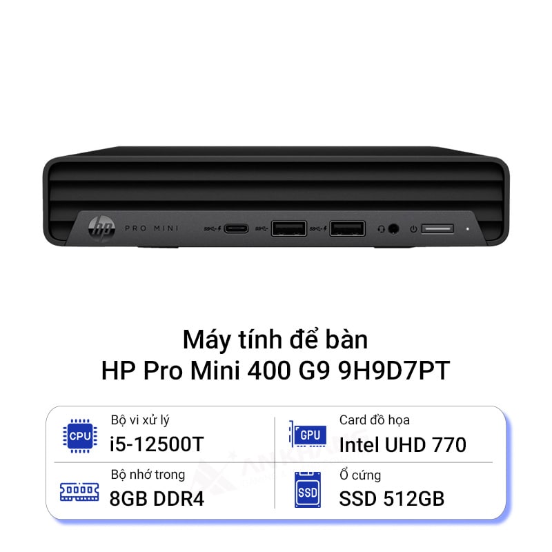 HP PRO MINI 400 G9| I5 12500T | 8GB DDR4|  SSD 512GB| 9H9D7PT