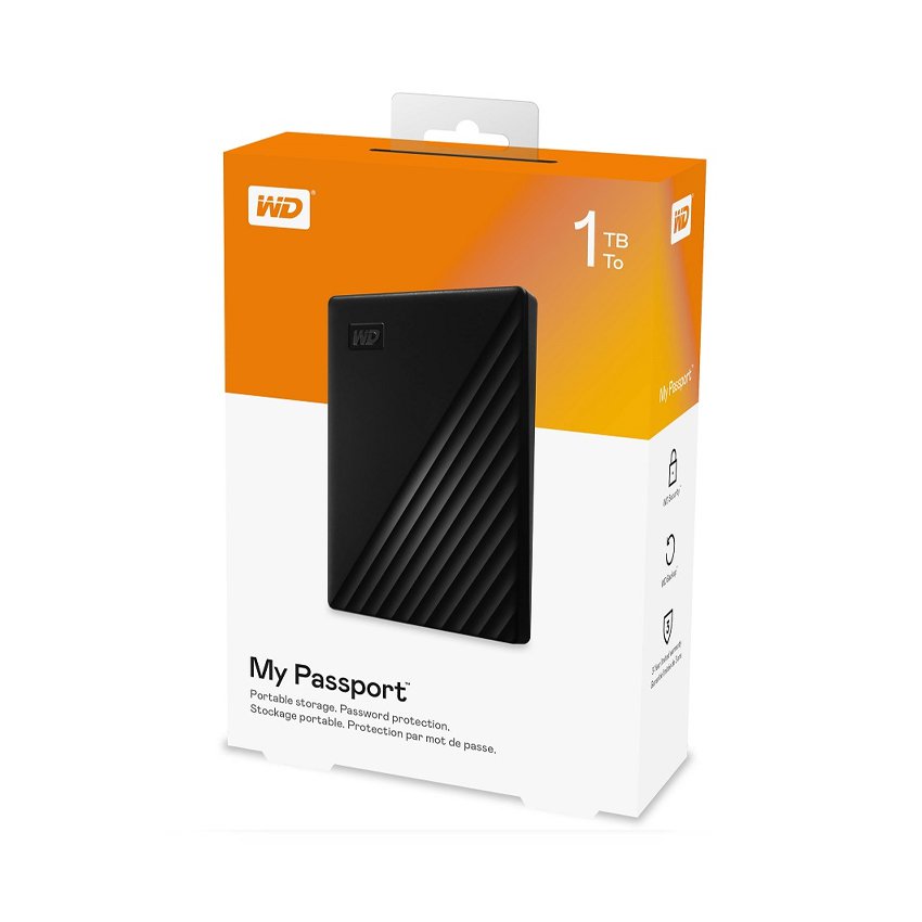 Ổ Cứng Di Động WD My Passport 1TB – 2,5″ USB 3.0 (WDBYVG0010xx)