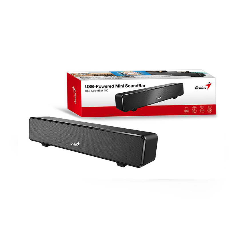 Loa GENIUS Soundbar 100 USB (Màu đen)