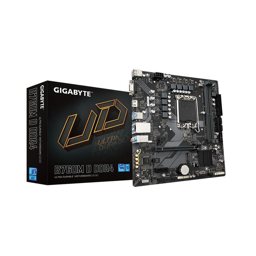 Mainboard Gigabyte B760M‑D DDR4 Socket LGA1700 Chính Hãng – mATX