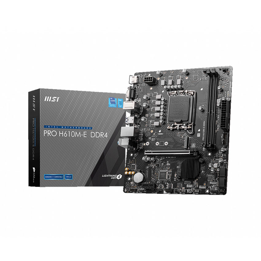 Mainboard MSI PRO H610M‑E Socket LGA1700 Chính Hãng – mATX