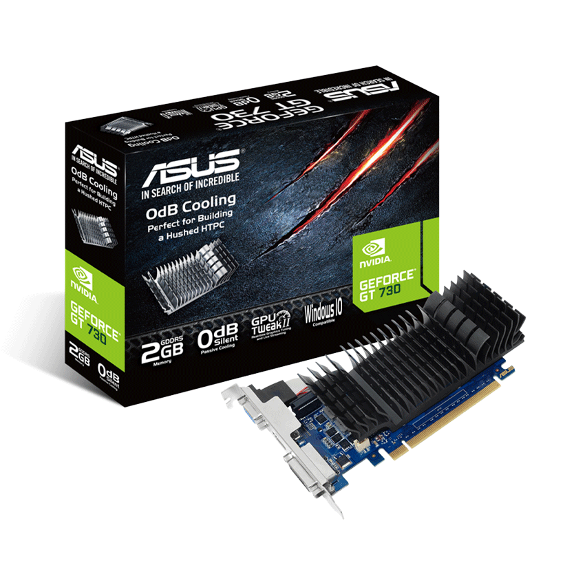 VGA ASUS GT730‑SL‑2GD5‑BRK – Card đồ họa 2GB GDDR5, hiệu năng ổn định