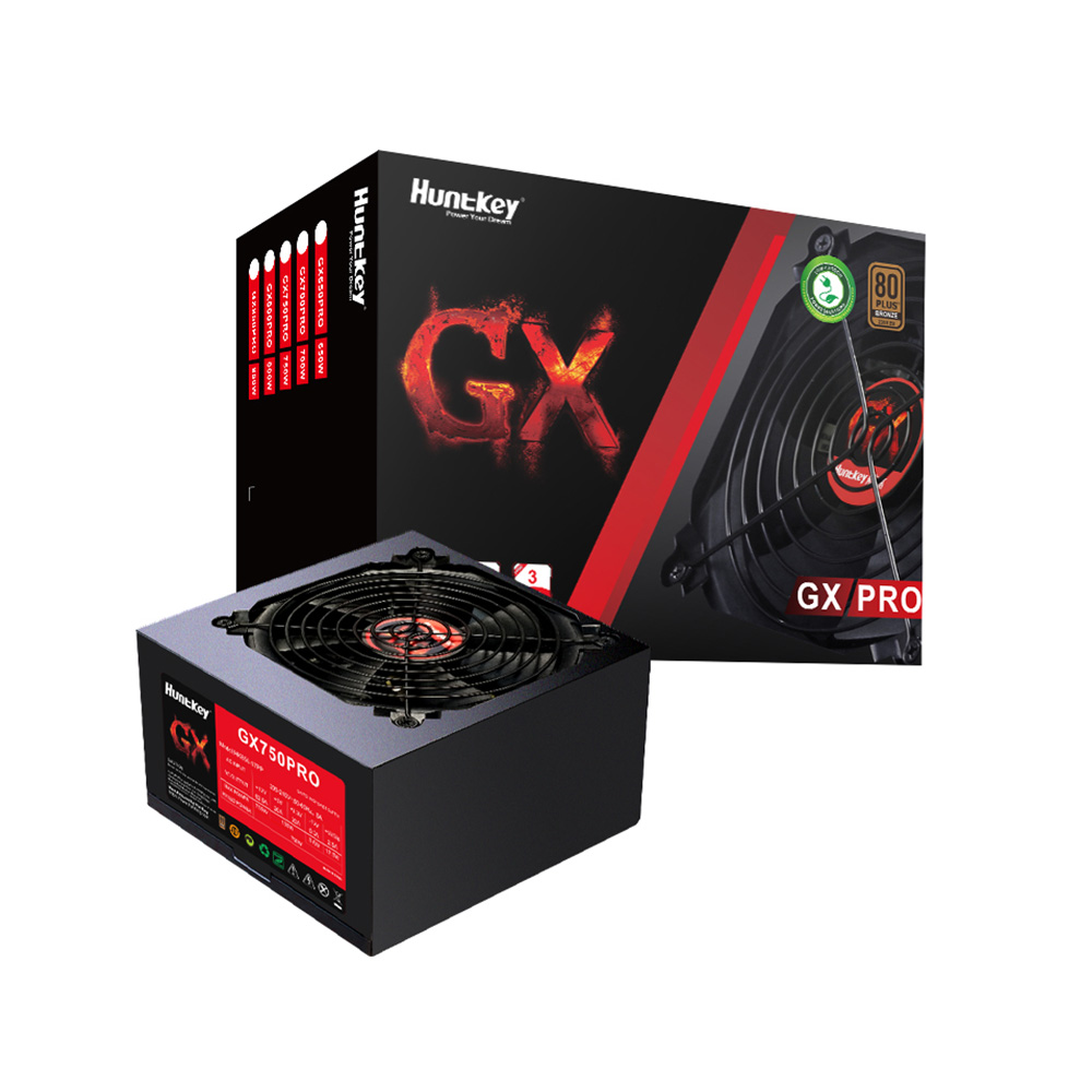 Nguồn máy tính Huntkey GX750PRO – 750W, 80 Plus Bronze – Hiệu suất cao