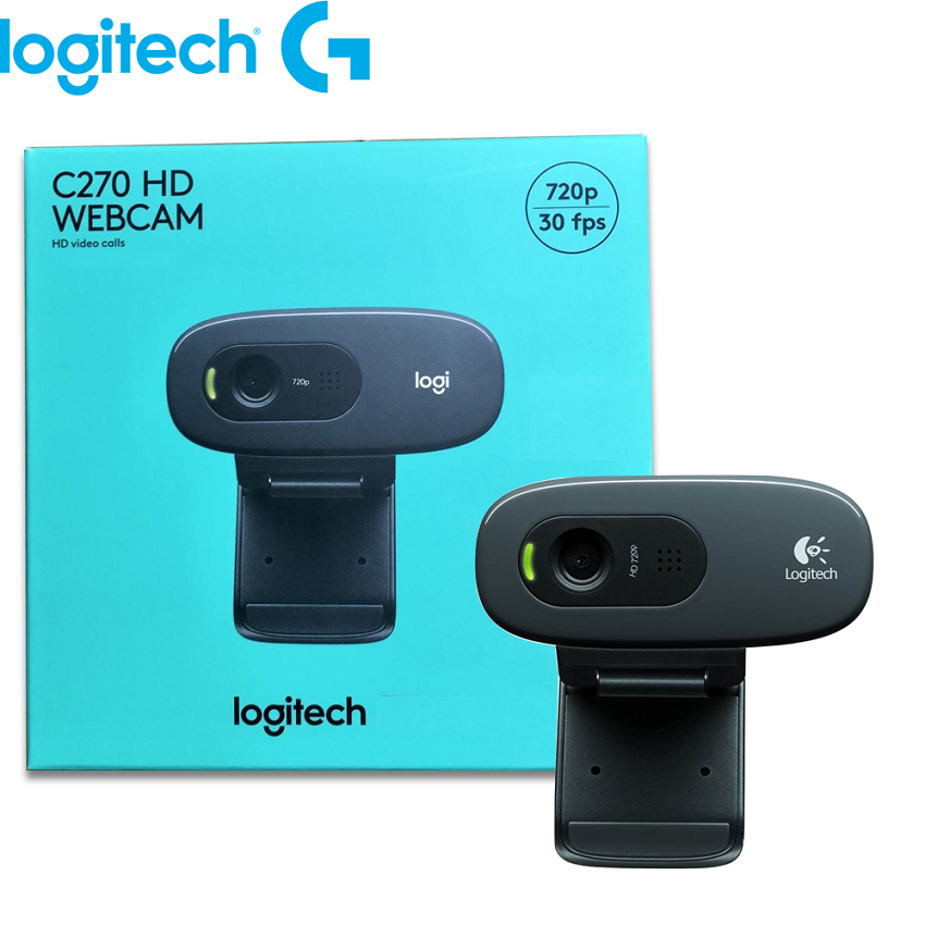 Webcam Logitech C270 HD 720p Chính Hãng (Mic tích hợp)