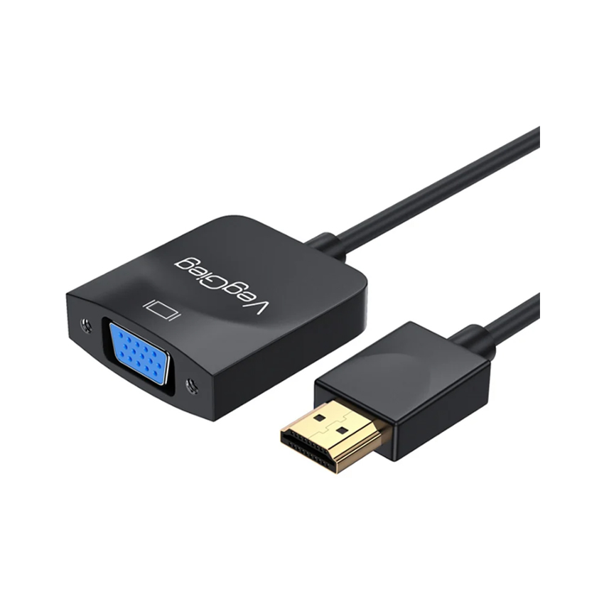 Cáp Chuyển HDMI To VGA VegGieg VZ612 – Hỗ Trợ Full HD 1080P