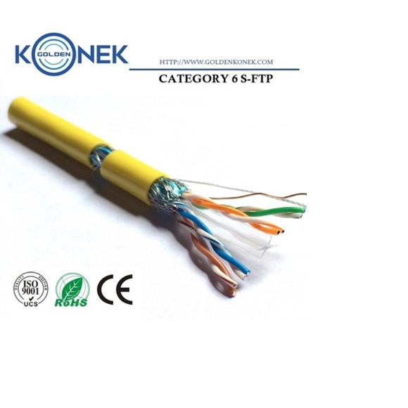 Cáp Mạng Golden Konek SFTP Cat6e 305m Màu Vàng Chính Hãng