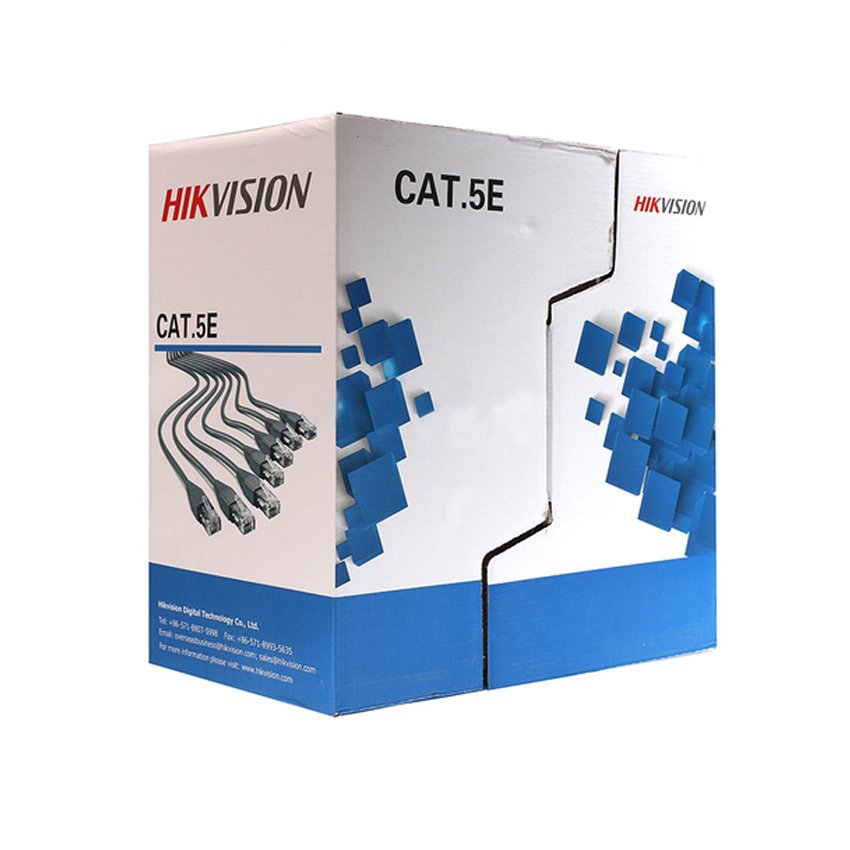 Cáp Mạng CAT5E U/UTP Hikvision DS-1LN5E-E/E Chống Cháy Chính Hãng 305m