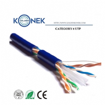 Cáp Mạng Golden Konek UTP Cat6e 305m Màu Xanh Nước Biển Chính Hãng