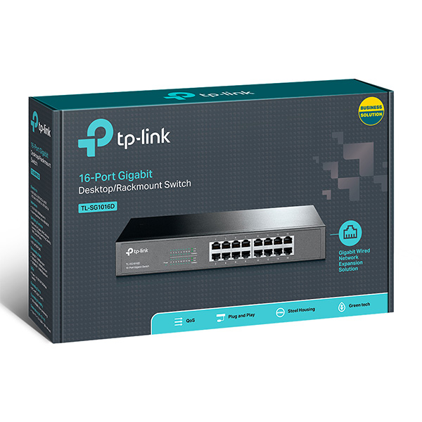 Switch TP-Link TL-SG1016D (Gigabit (1000Mbps)/ 16 Cổng/ Vỏ Thép)